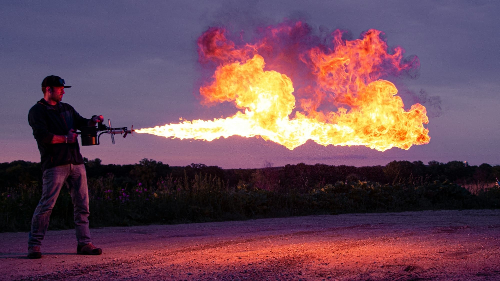 Flamethrower and Hubbert's curve